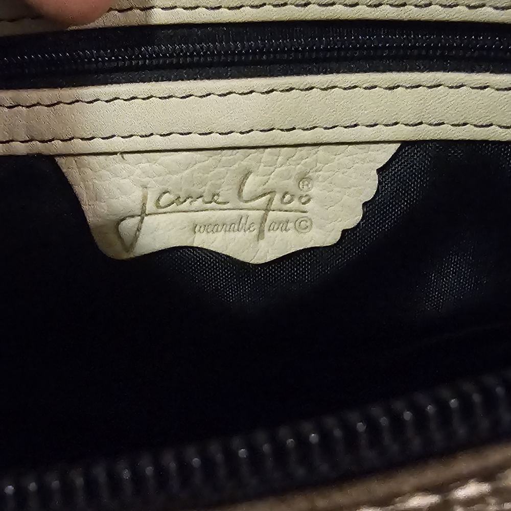 Jane Yoo Cream Leather Handbag